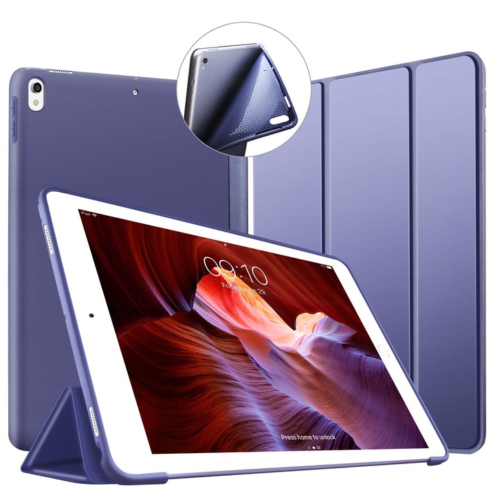 Husa Tableta Smart Cover Apple Ipad Pro 10.5Inch, Ipad Case Pro 91701, 1709.7Inch Protejeaza 360 Deluxe Blue Ink