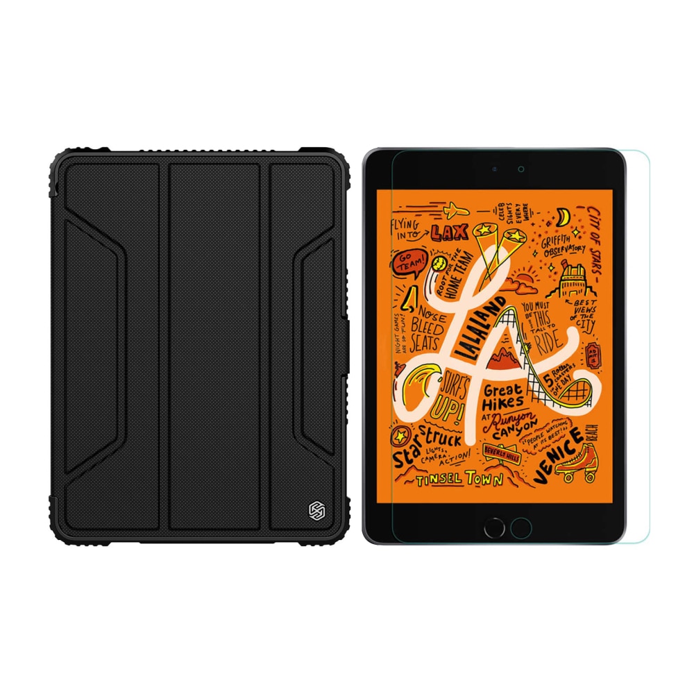 Set Nillkin husa protectie tableta si folie sticla, pentru iPad mini 2019/ iPad mini 4