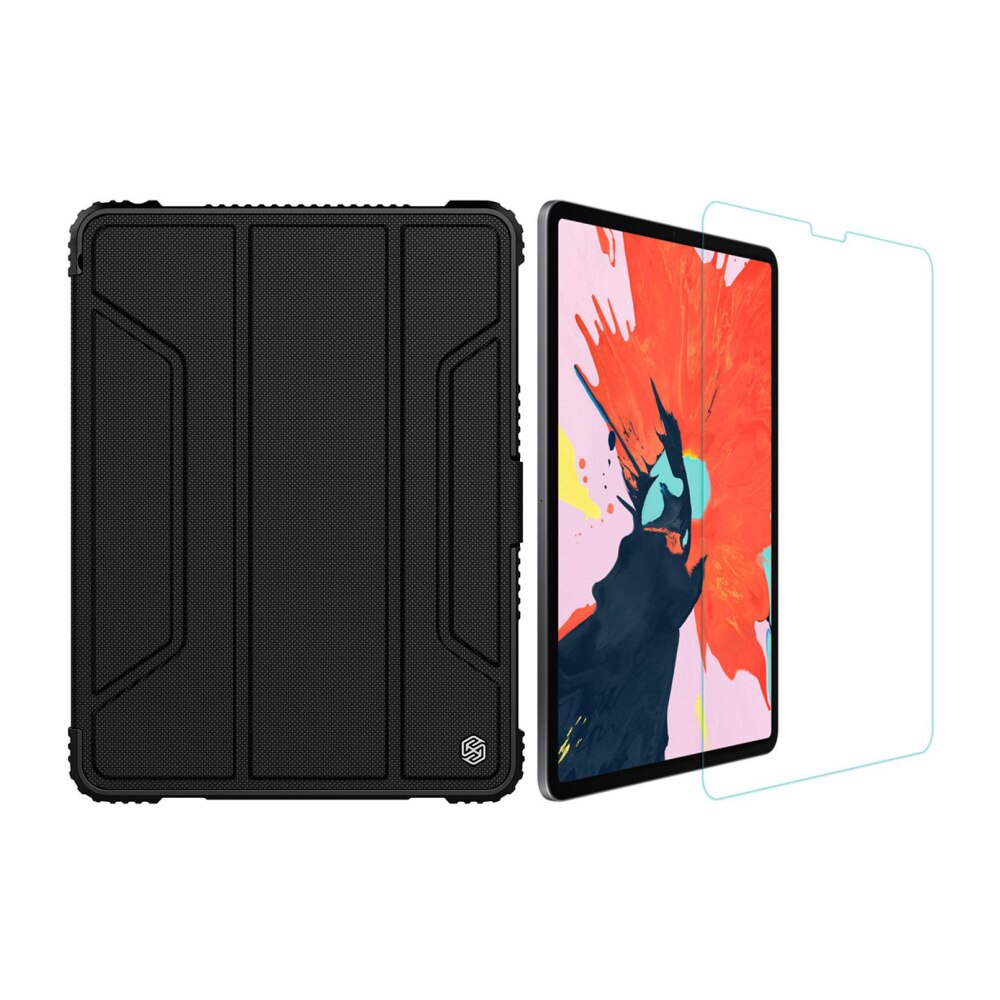 Set Nillkin husa protectie tableta si folie sticla, pentru iPad Pro 12.9 2018