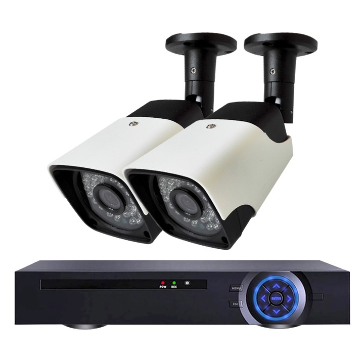 Комплект за видеонаблюдение, Дианид, 2 Full HD IP камери и NVR