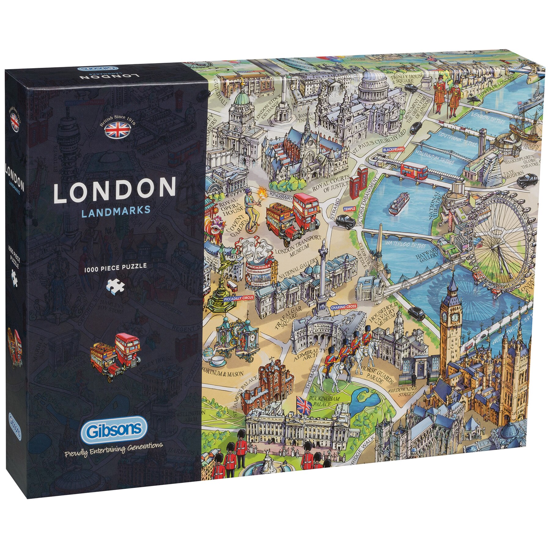 Puzzle Gibsons Maria Rabinsky London Landmarks, 1000 piese
