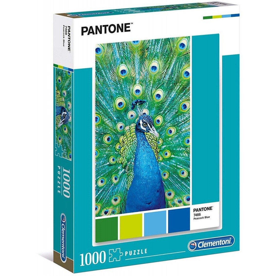 Puzzle Clementoni Pantone Peacock Blue, 1000 piese