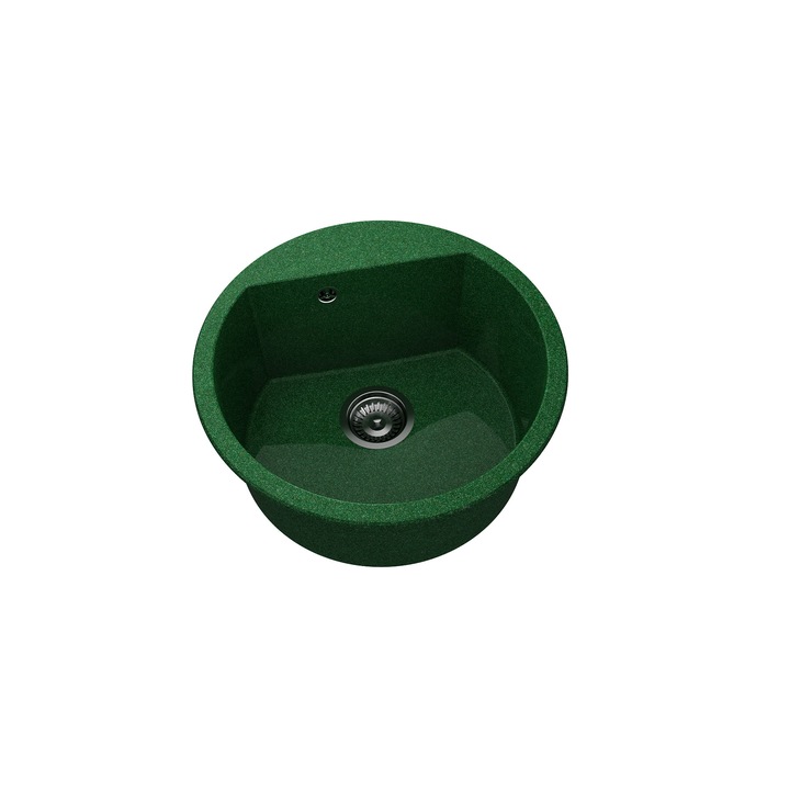 Chiuveta rotunda , cuva spatioasa, 510x210mm, Granixit,finisaj Granada