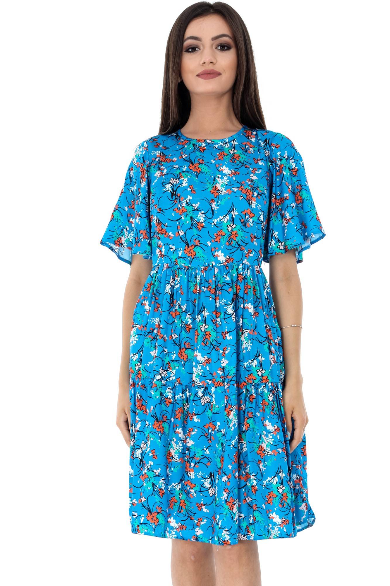 Rochie albastra, ROH, cu maneci largi , 36