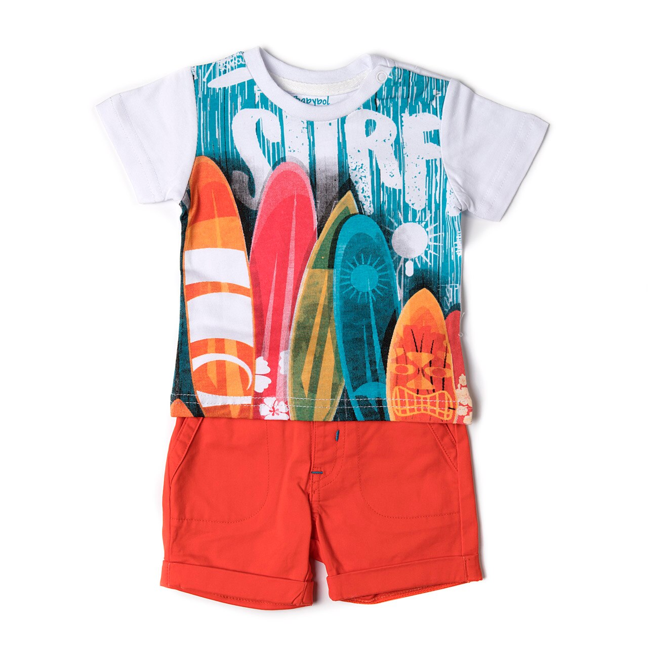 Set vara baiat tricou si pantalon scurt orange, ( ) Babybol