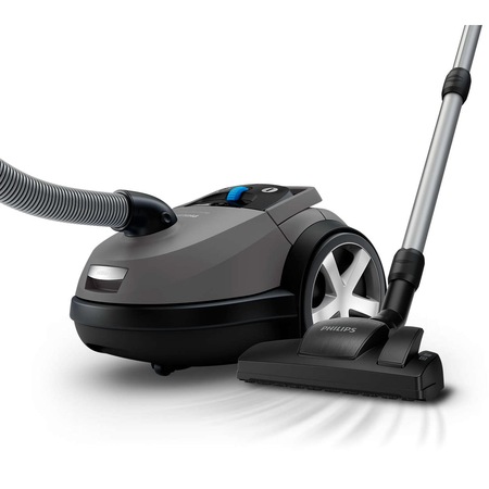 Aspirator cu sac Philips Performer Silent FC8741/09, 4 l, 650 W, Filtru anti-alergeni, Gri