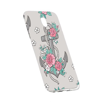 Husa de protectie Rose, Anchor pentru Samsung Galaxy J3 2017, rezistenta la uzura, anti-alunecare, din silicon Premium, 224 Husa de protectie Rose, Anchor pentru Samsung Galaxy J3 2017, rezistenta la uzura, anti-alunecare, din silicon Premium, 224