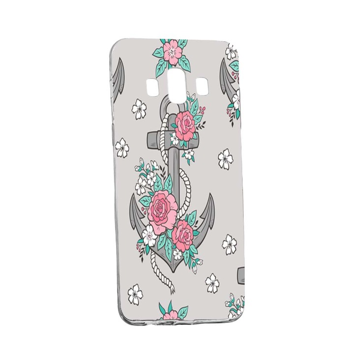 Husa de protectie Rose, Anchor pentru Samsung Galaxy J6 Plus 2018, rezistenta la uzura, anti-alunecare, din silicon Premium, 224