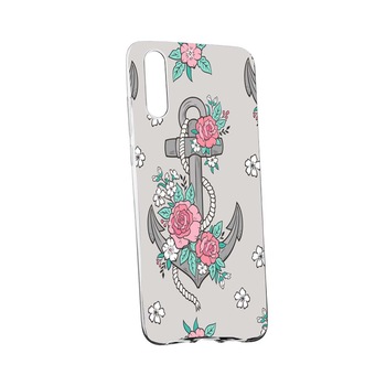 Husa de protectie Rose, Anchor pentru Huawei P20 Pro, rezistenta la uzura, anti-alunecare, din silicon Premium, 224 Husa de protectie Rose, Anchor pentru Huawei P20 Pro, rezistenta la uzura, anti-alunecare, din silicon Premium, 224