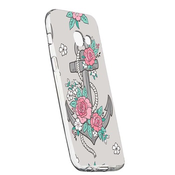 Husa de protectie Rose, Anchor pentru Samsung Galaxy A3 2017, rezistenta la uzura, anti-alunecare, din silicon Premium, 224 Husa de protectie Rose, Anchor pentru Samsung Galaxy A3 2017, rezistenta la uzura, anti-alunecare, din silicon Premium, 224