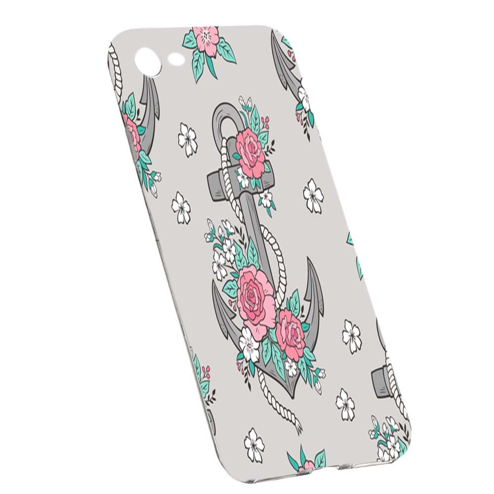 Husa de protectie Rose, Anchor pentru Apple iPhone 7/8, rezistenta la uzura, anti-alunecare, din silicon Premium, 224