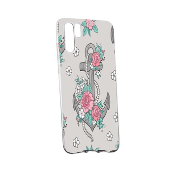 Husa de protectie Rose, Anchor pentru Huawei P30 Pro, rezistenta la uzura, anti-alunecare, din silicon Premium, 224 Husa de protectie Rose, Anchor pentru Huawei P30 Pro, rezistenta la uzura, anti-alunecare, din silicon Premium, 224
