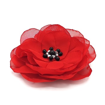 Agrafa par floare rosie handmade, Spanish Love, Zia Fashion Agrafa par floare rosie handmade, Spanish Love, Zia Fashion