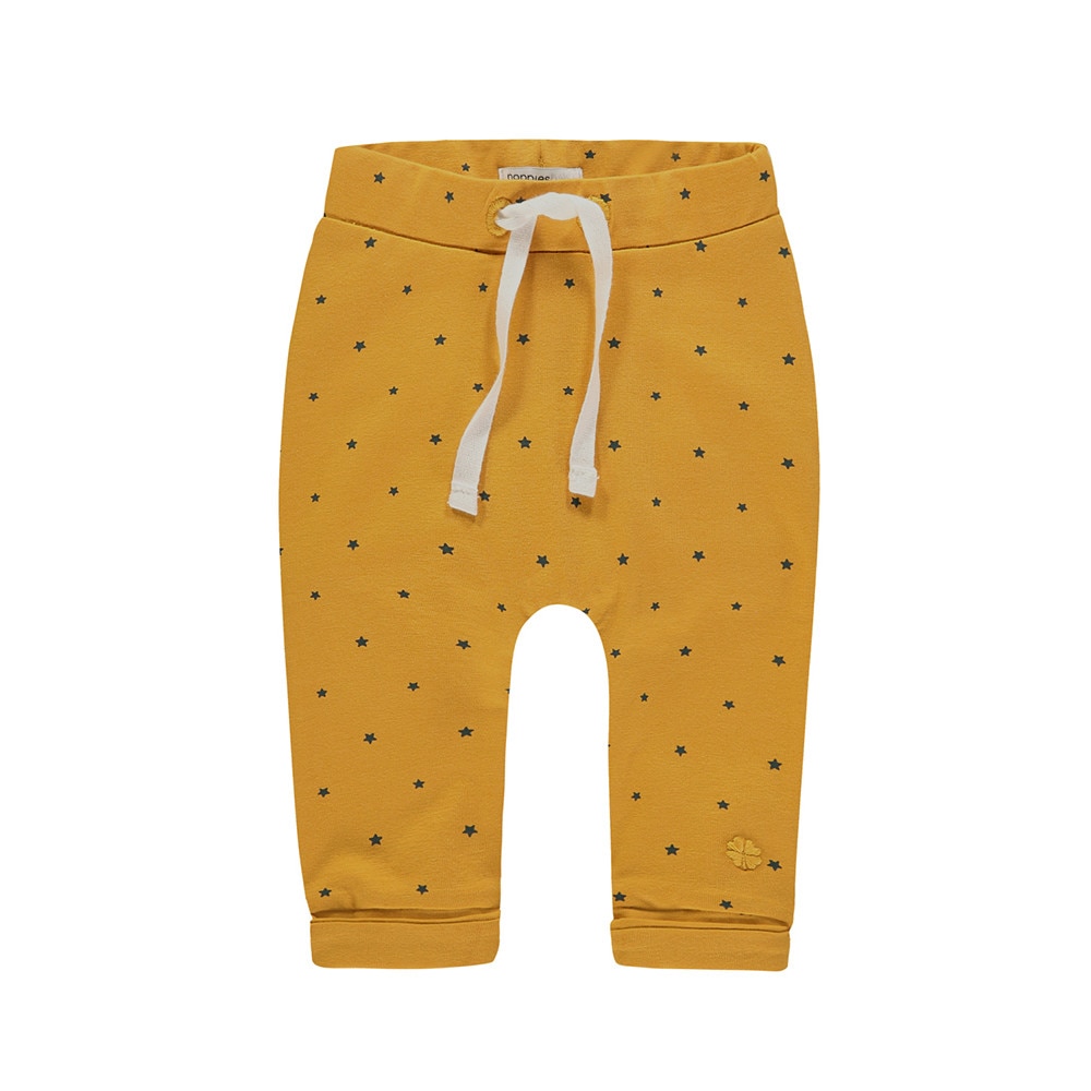 Pantaloni bebe, Noppies, cu stelute, galben, Galben mustar