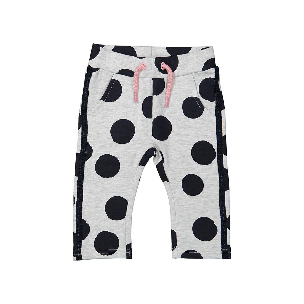 Pantaloni fete, Dirkje, cu buline, gri, Gri/Negru