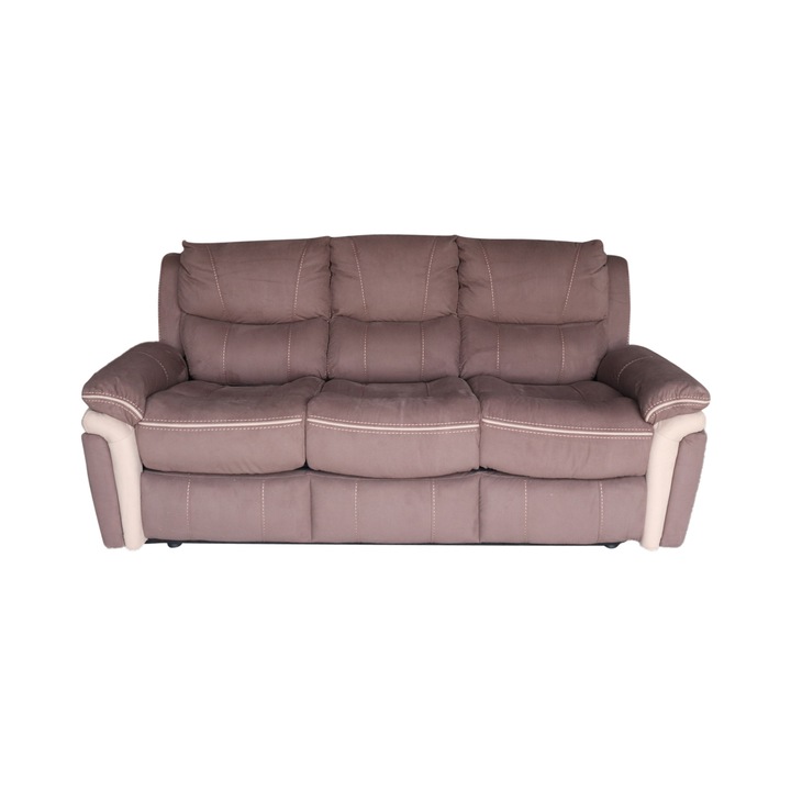 Canapea 3 locuri extensibila Md.9850, Mobila Domnel, stofa Calf Suede (piele caprioara), maro, cod culoare 81/83