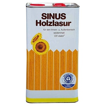 Lazura pentru lemn, Sinus, pe baza de ulei vegetal, Pin, 5L Lazura pentru lemn, Sinus, pe baza de ulei vegetal, Pin, 5L