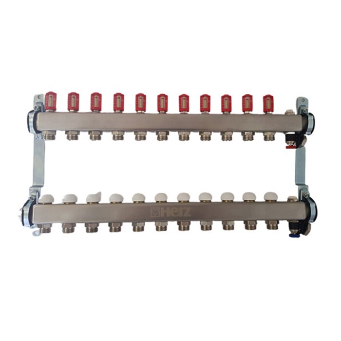 Ansamblu distribuitor inox 11 cai debitmetre HERZ Armaturen