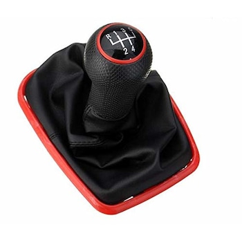 Nuca schimbator viteze + manson compatibil Volkswagen Golf 4 Bora , Rosu/Negru, 5 Viteze Nuca schimbator viteze + manson compatibil Volkswagen Golf 4 Bora , Rosu/Negru, 5 Viteze