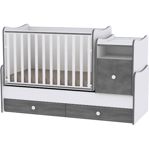 Mobilier Lorelli Transformabil Trend Plus, Colectia 2019, White Vintage Grey