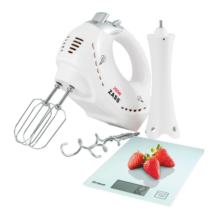 Ръчен миксер Zass ZHM 05B и Кухненска везна Trisa Easy Weight 7721.70