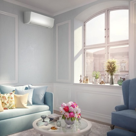 Aparat de aer conditionat Daikin Perfera Bluevolution FTXM71N-RXM71N9 Inverter 24000 BTU cu sistem Syoko de amortizare a vibratiilor, Clasa A++, Control Wi-Fi, Ochi inteligent, Programator 24 de ore, Flux de aer 3D