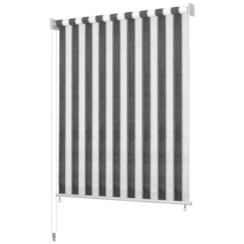 Jaluzea tip rulou de exterior, vidaXL, Polietilena, 350 x 230 cm, Antracit Jaluzea tip rulou de exterior, vidaXL, Polietilena, 350 x 230 cm, Antracit