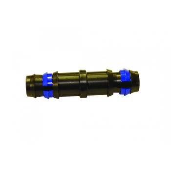 Set 2 mufe egale pentru banda de picurare, culoare negru, material polipropilena Set 2 mufe egale pentru banda de picurare, culoare negru, material polipropilena