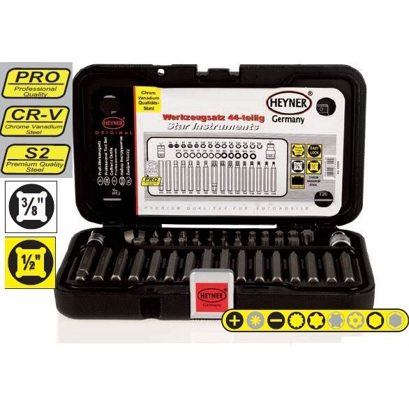 Trusa biti 44 piese, hexagonale si torx, Power Bit Set PRO 339.00 Heyner