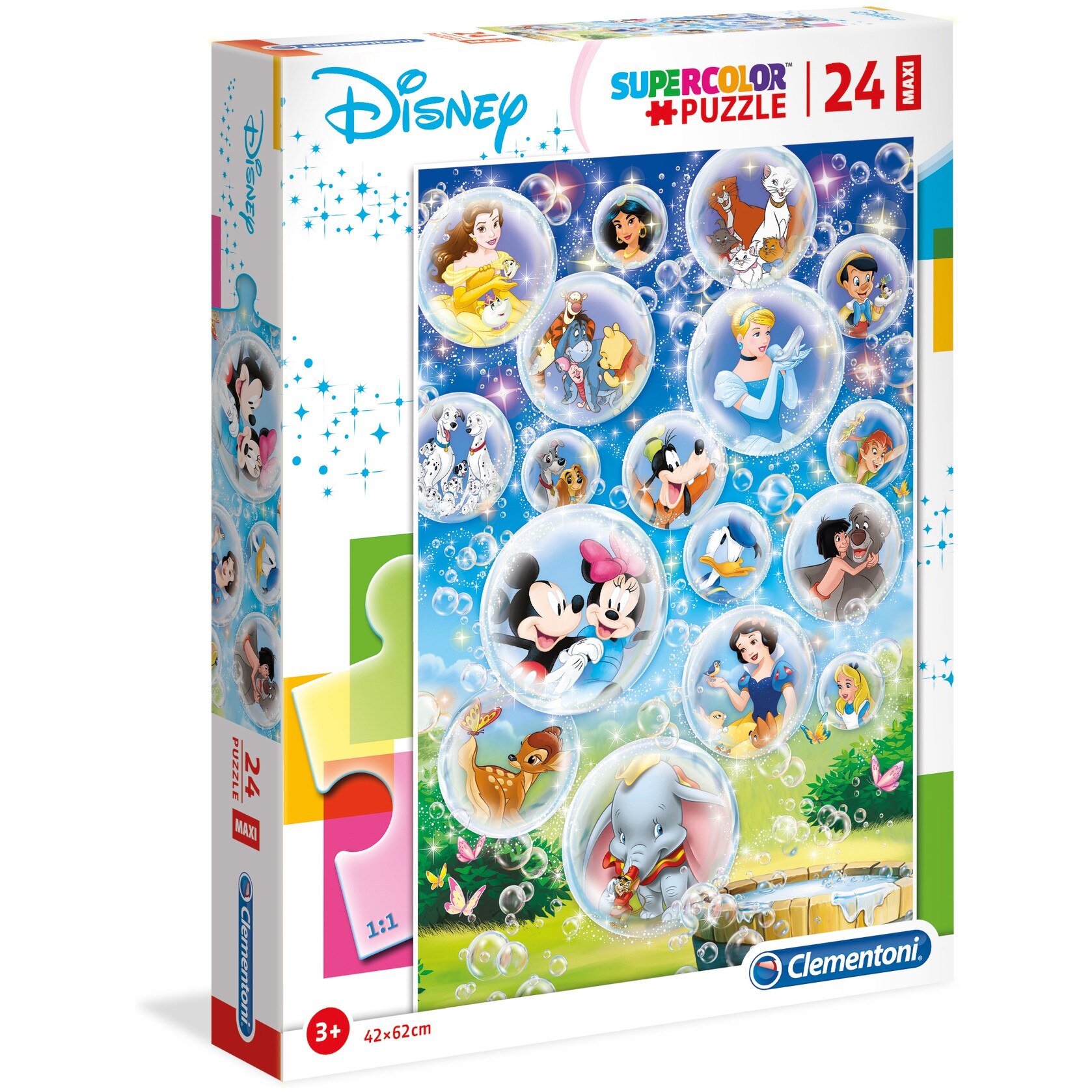 Puzzle Clementoni SuperColor Maxi Disney Classic, 24 piese