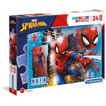 Puzzle Clementoni SuperColor Maxi Marvel Spider-man, 24 piese Puzzle Clementoni SuperColor Maxi Marvel Spider-man, 24 piese