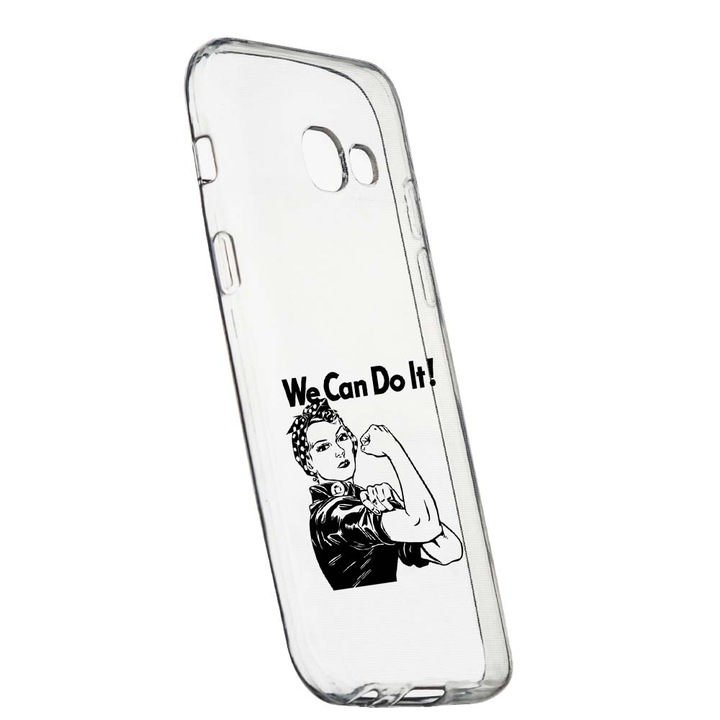 Husa de protectie Woman, We Can Do It pentru Samsung Galaxy J4 Plus 2018, rezistenta la uzura, anti-alunecare, din silicon Premium, 226
