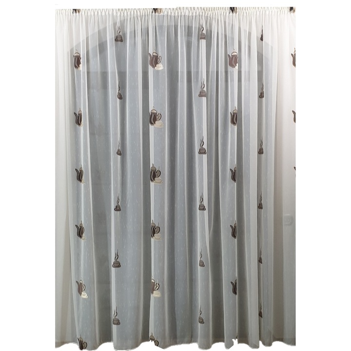 Mastel Konyhai függöny, 400x210cm, krémszín