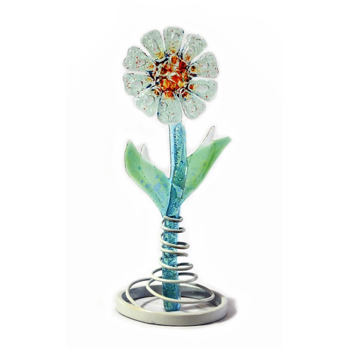 Floare din sticla topita - Margareta 1