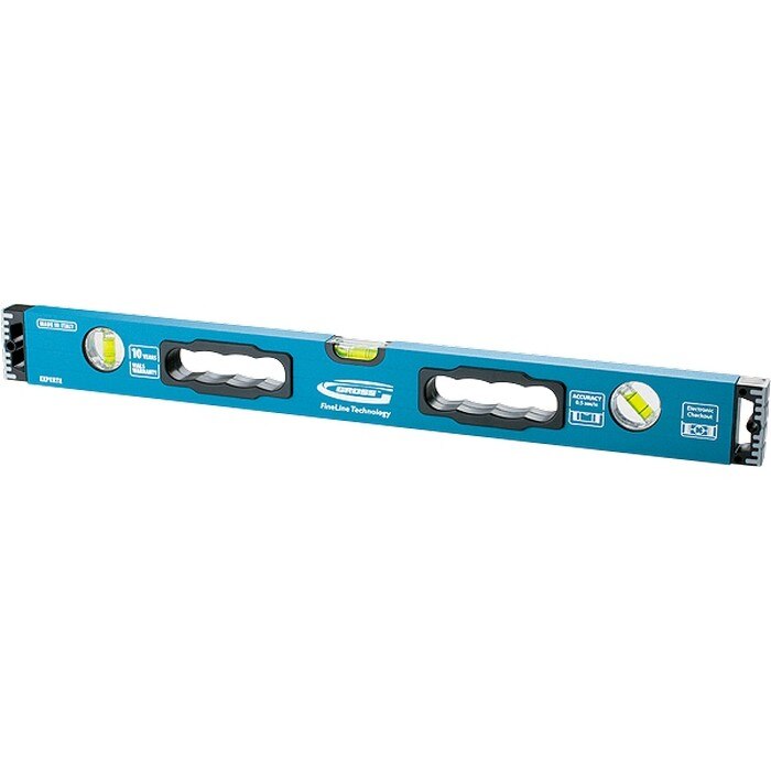 Nivela aluminiu, 1800 mm, armata, cu capace rezistente la impact,manere, 3 bule , GROSS