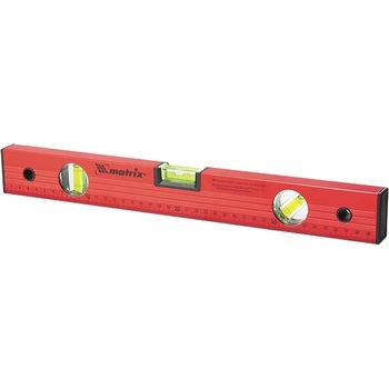 Nivela aluminiu, 1200 mm, 3 bule, rosie, cu rigla, MTX Nivela aluminiu, 1200 mm, 3 bule, rosie, cu rigla, MTX