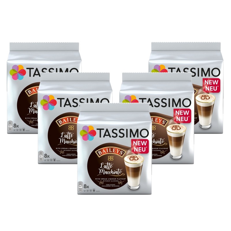 Set 5 x Capsule Jacobs Tassimo Baileys Latte Macchiato, 80 capsule