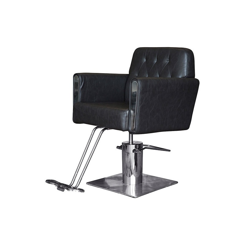 Scaun negru pentru coafura si frizerie ETB Equipment Collins