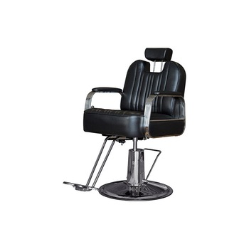 Scaun negru pentru frizerie ETB Equipment Robbins Scaun negru pentru frizerie ETB Equipment Robbins