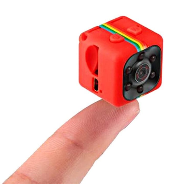 Mini Camera Spion iUni SQ11, Full HD 1080p, Audio Video, Night Vision, TV-Out, Red