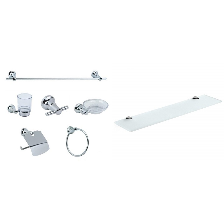 Комплект аксесоари за баня D.M.N A10, 7 части