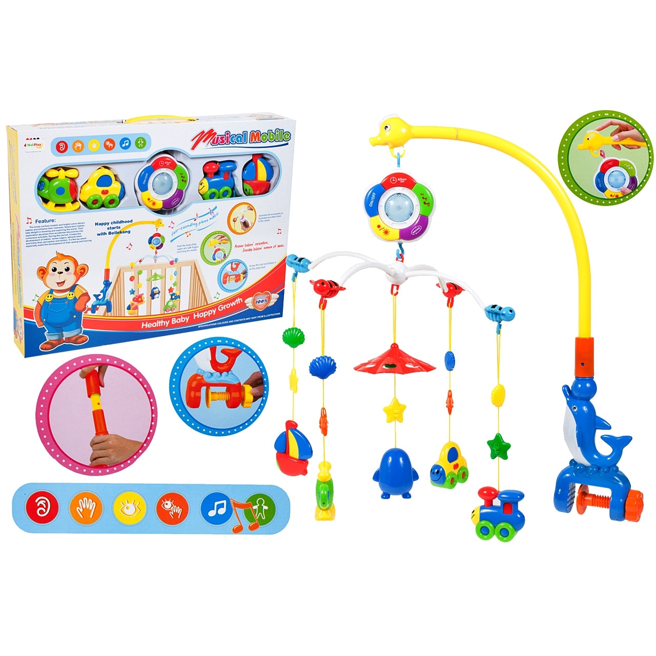 Carusel muzical pentru patut bebe 