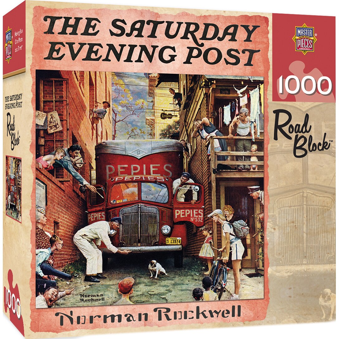 Puzzle Master Pieces Norman Rockwell Road Block, 1000 piese - eMAG.ro