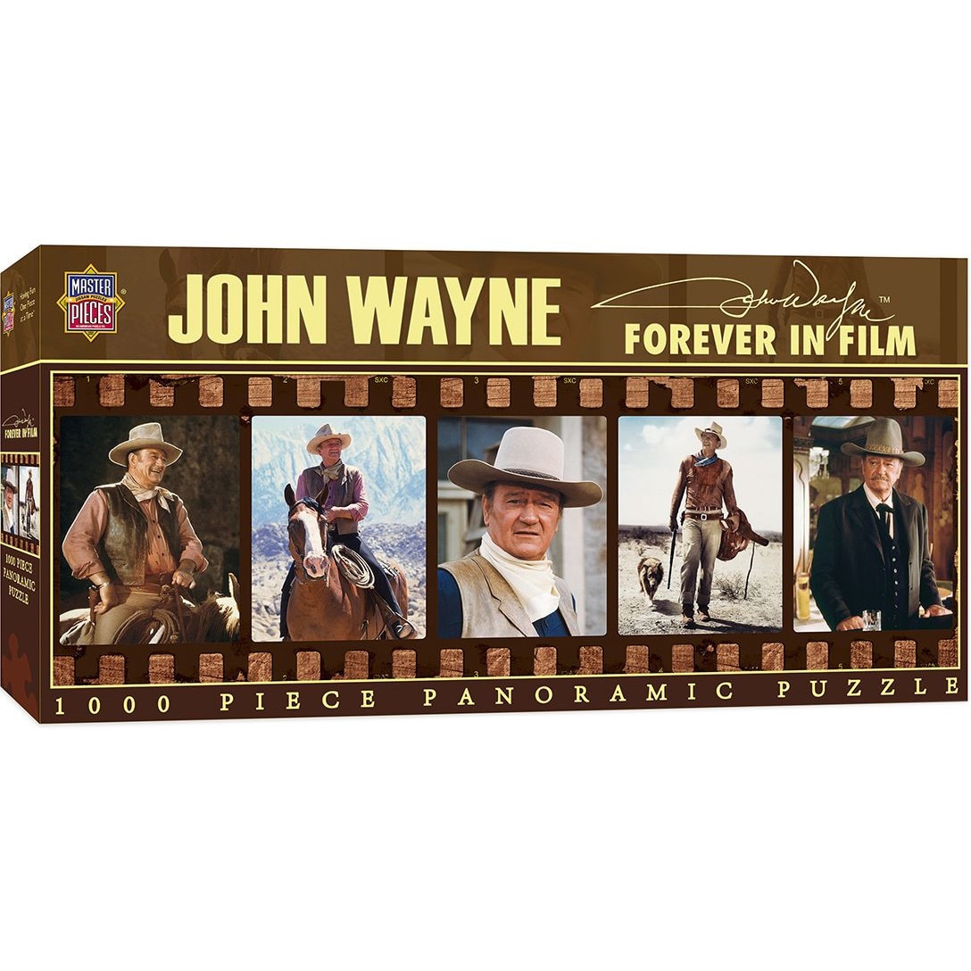 Puzzle Master Pieces John Wayne Forever in Film Panoramic, 1000 piese