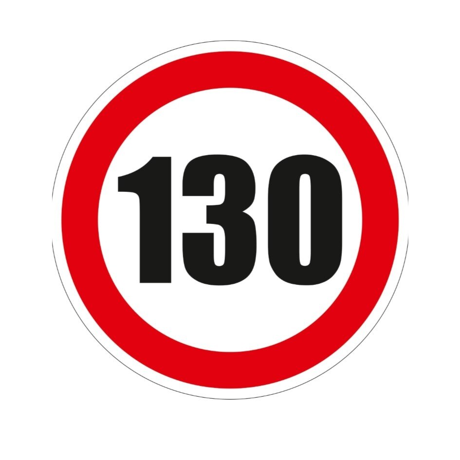 Set de 2 indicatoare - Limitare de viteza 130