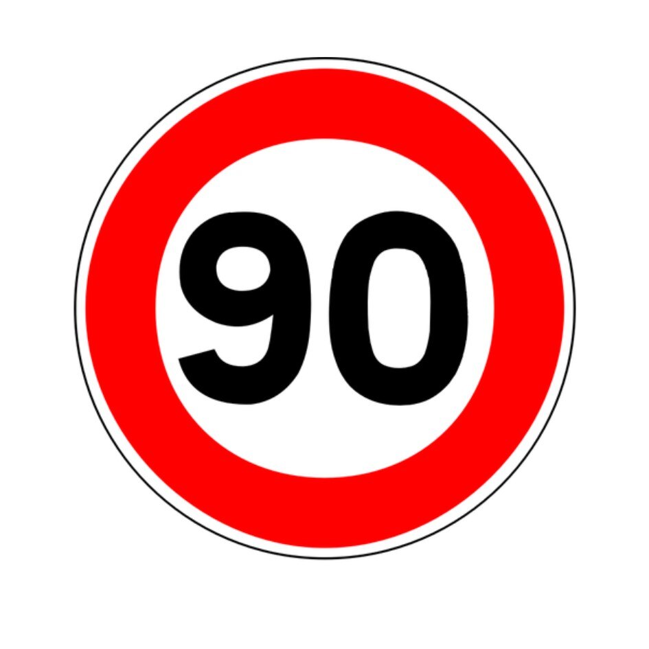 Set de 2 indicatoare - Limitare de viteza 90