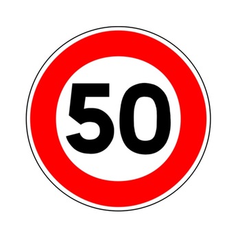 Set de 2 indicatoare - Limitare de viteza 50 Set de 2 indicatoare - Limitare de viteza 50