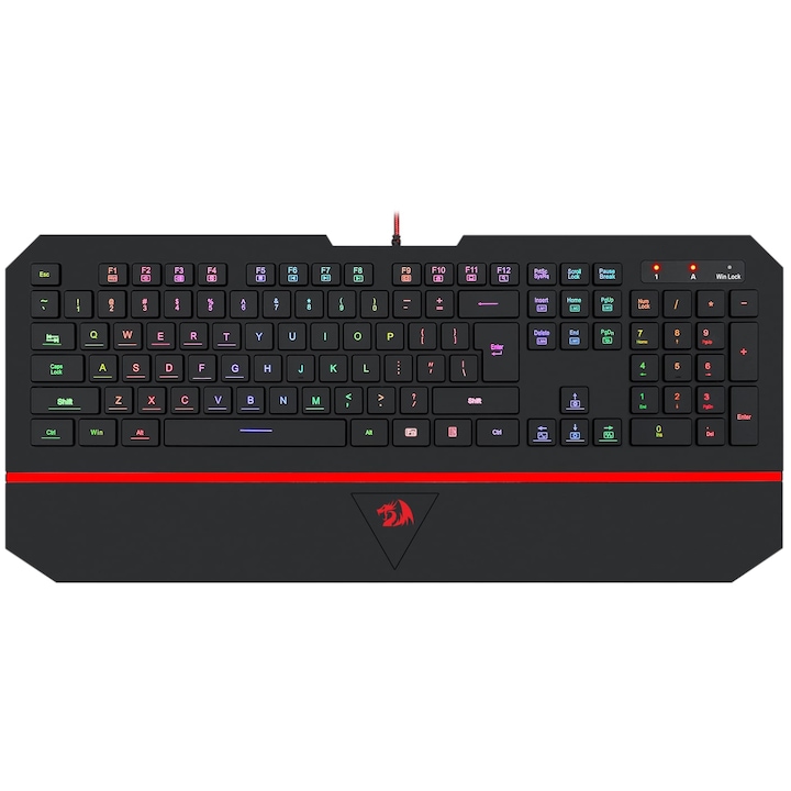 Клавиатура Gaming Redragon Karura 2, RGB подсветка, Бутони slim, Black