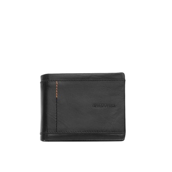 Portofel Silver Flame, SFT0917, Negru, Piele autentica Portofel Silver Flame, SFT0917, Negru, Piele autentica