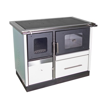 Termosoba tip centrala de 25 kW din otel, de culoare alb si negru Termosoba tip centrala de 25 kW din otel, de culoare alb si negru